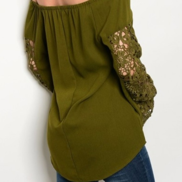 OLIVE GREEN TOP - Picture 2 of 3